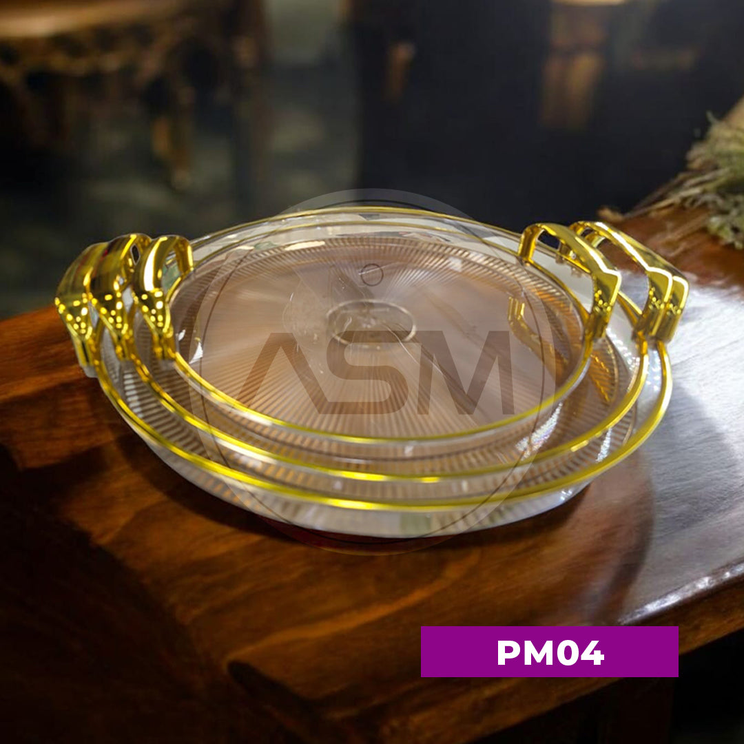 Akril Model Vis Sinisi Dəsti Dairə Pink Qızıl