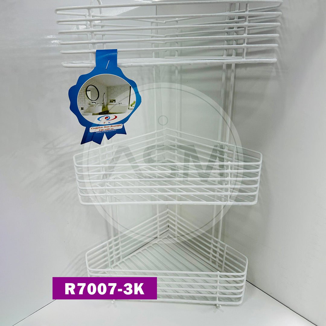 Künc Rəfi Uc Mərtəbə Kvadrat Ağ 422