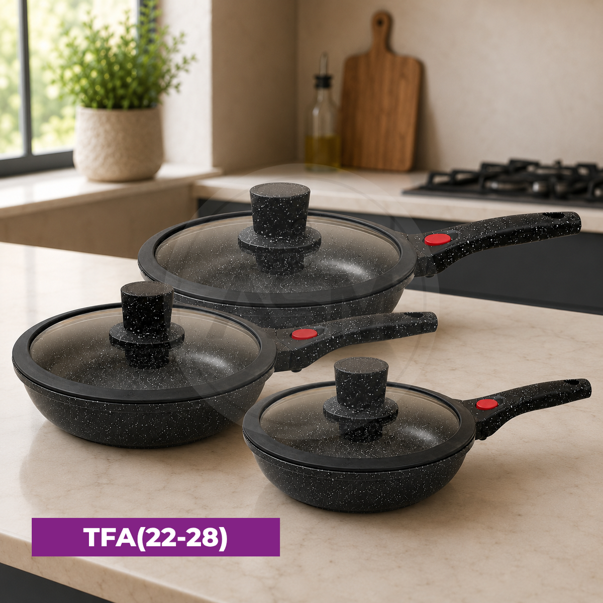 Ayrılan Qulplu Qalın Tava 22 cm