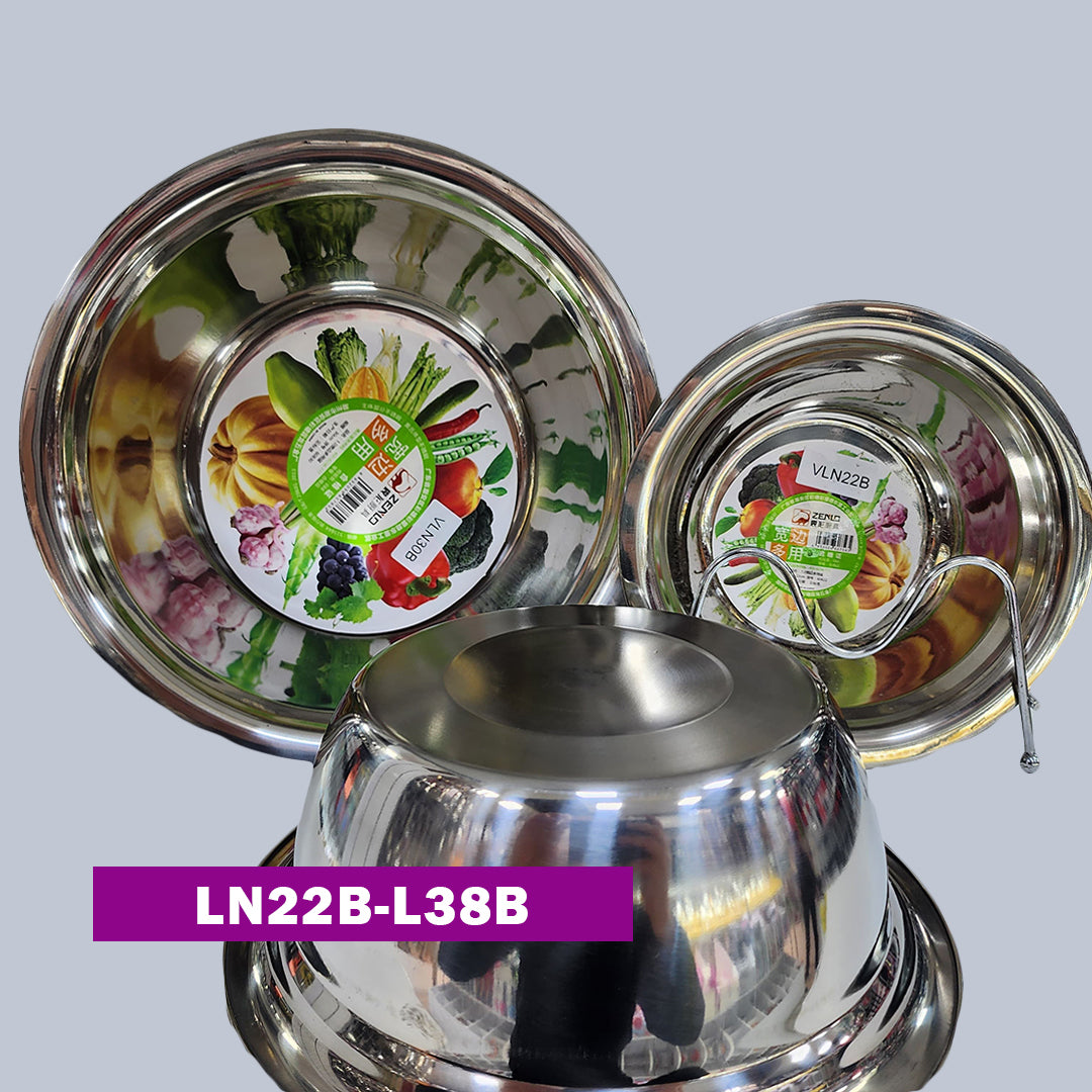 Paslanmayan Polad Ləyən Orta Qalın 22 cm