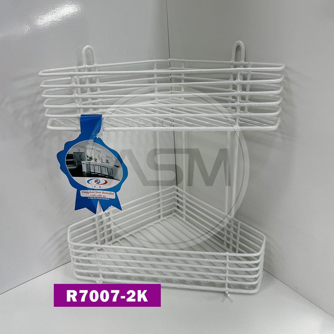 Künc Rəfi İki Mərtəbə Kvadrat Ağ 421