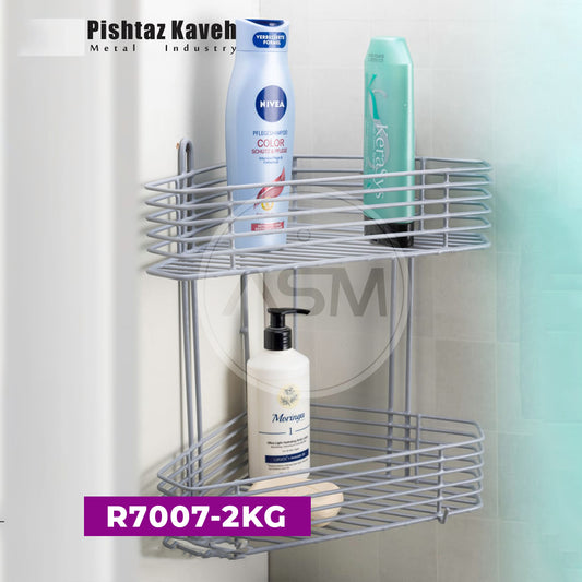 Künc Rəfi İki Mərtəbə Kvadrat Boz 431