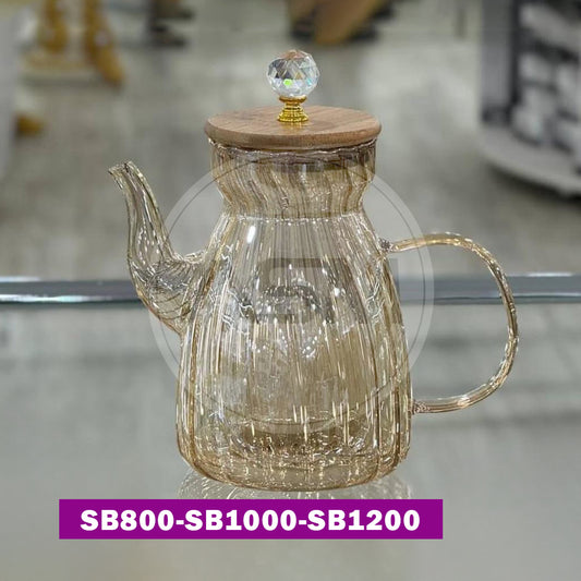 Şüşə Qızılı Çaynik 1000 ml