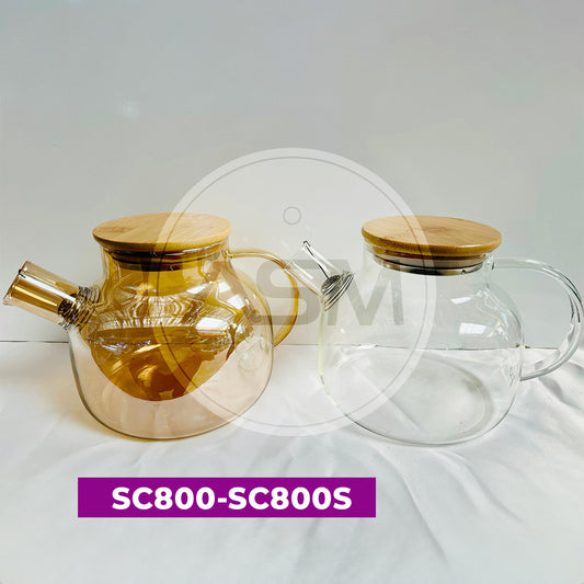 Şüşə Dəm Çayniki Enli Boğaz 800qr