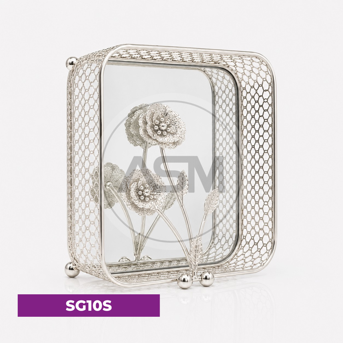 Gümüşü Güzgülü Salfet Qabı Model 10