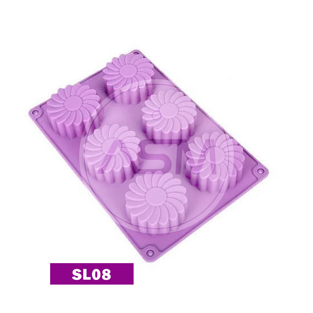 Silikon Keks 6-lıq Gül YH-306