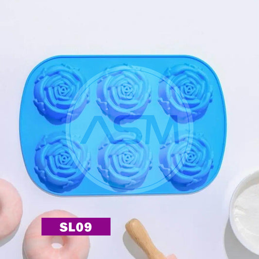 Silikon Keks 6-lıq Gül YH-061