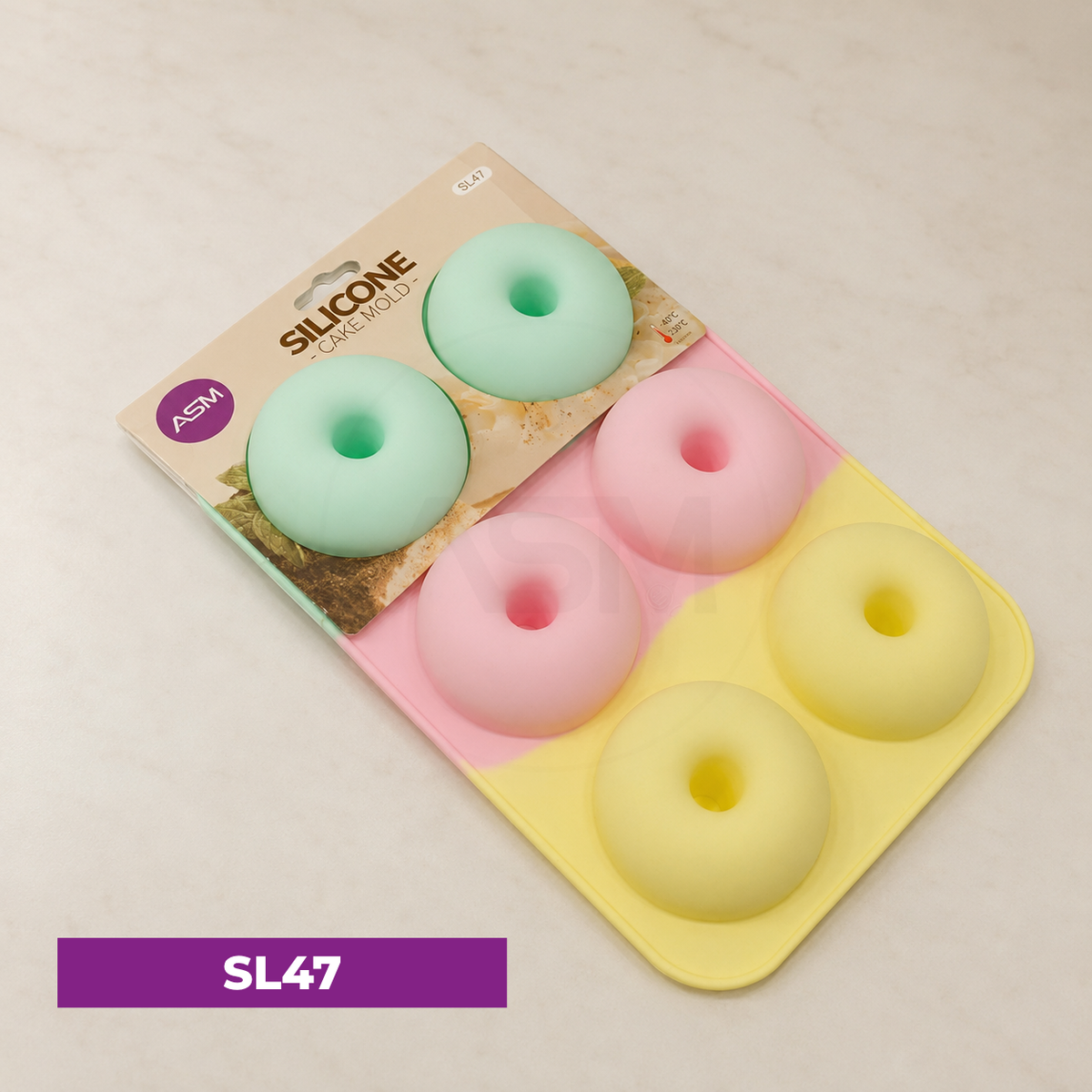 Silikon 6-lı Keks Qəlibi 3 Rəngli Model YH-1076