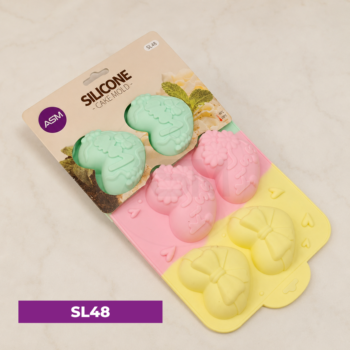 Silikon 6-lı Keks Qəlibi 3 Rəngli Model YH-1236