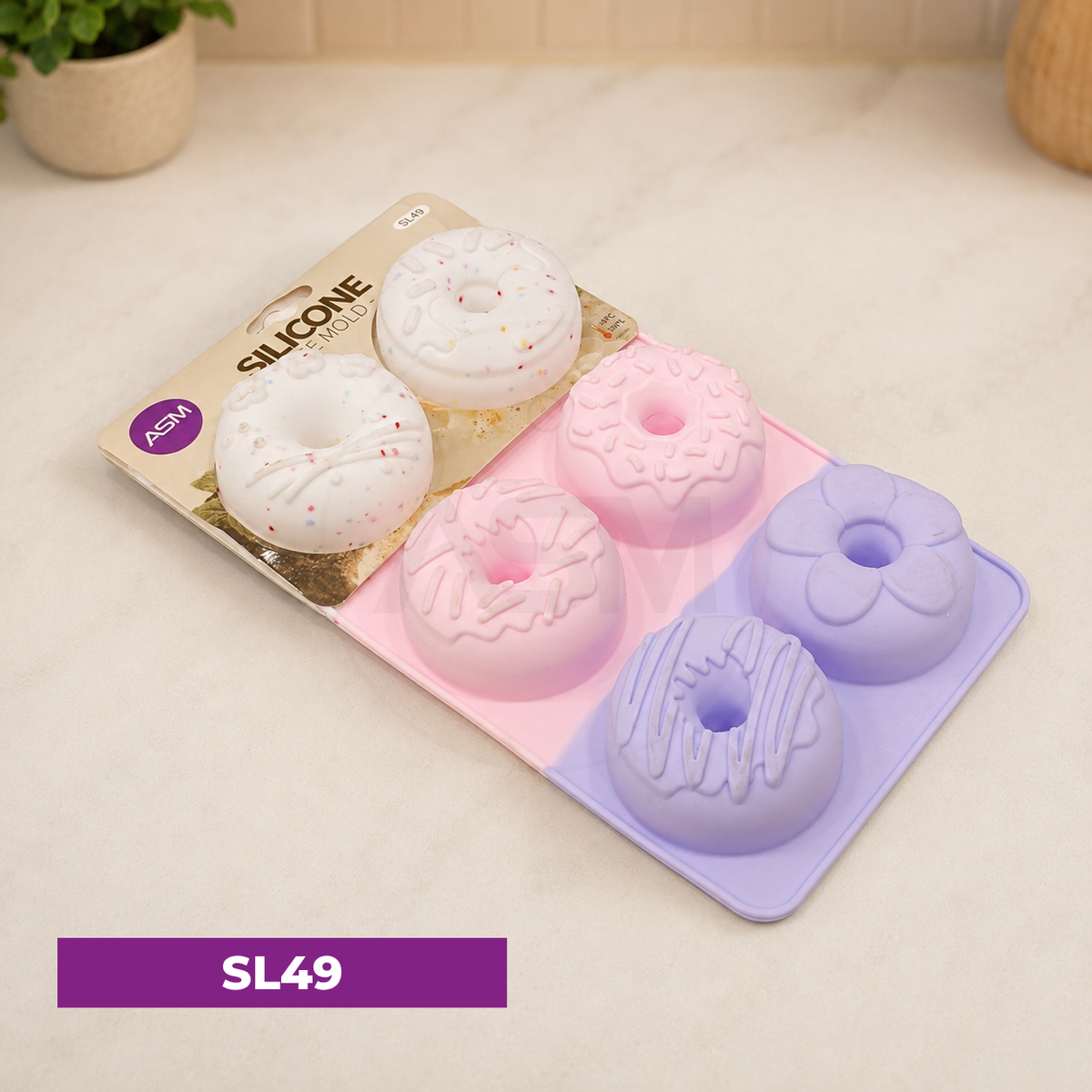 Silikon 6-lı Keks Qəlibi 3 Rəngli Model YH-1030