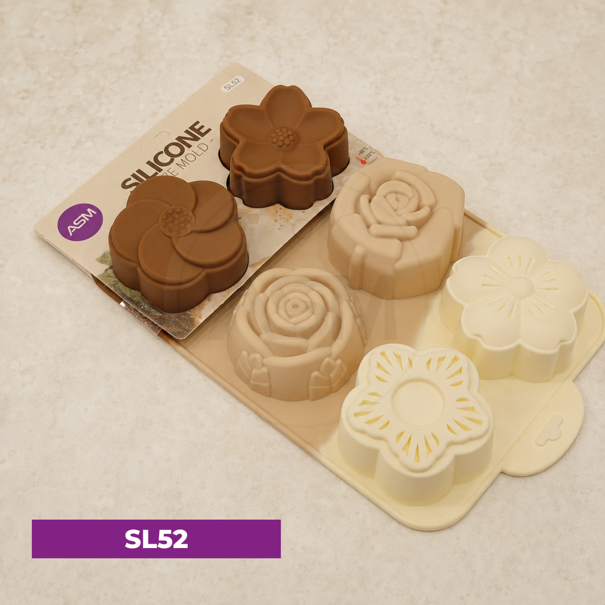 Silikon 6-lı Keks Qəlibi 3 Rəngli Model YH-1237