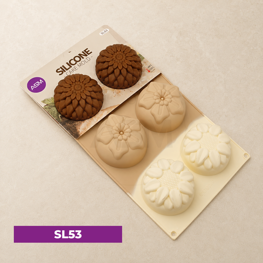 Silikon 6-lı Keks Qəlibi 3 Rəngli Model YH-008
