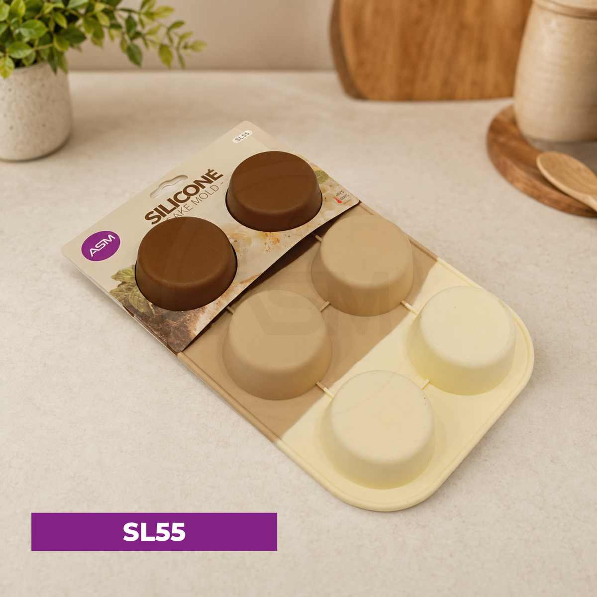 Silikon 6-lı Keks Qəlibi 3 Rəngli Model YH-002