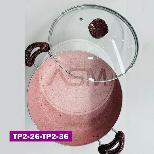 Tava İki Qulp Çəhrayı – 26 cm