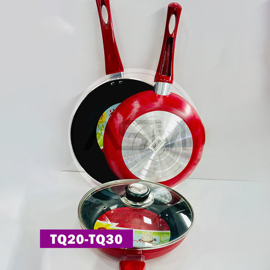 Tava Tefal. Qırmızı 20 cm Qapaqlı