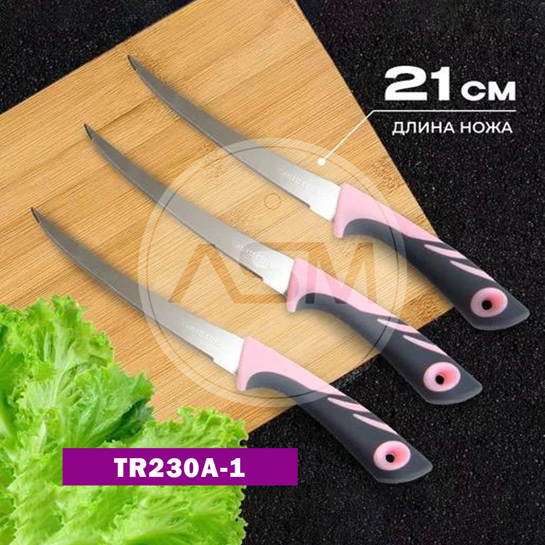 Tramantino Bıçaq Dəsti Çəhrayı Qulp