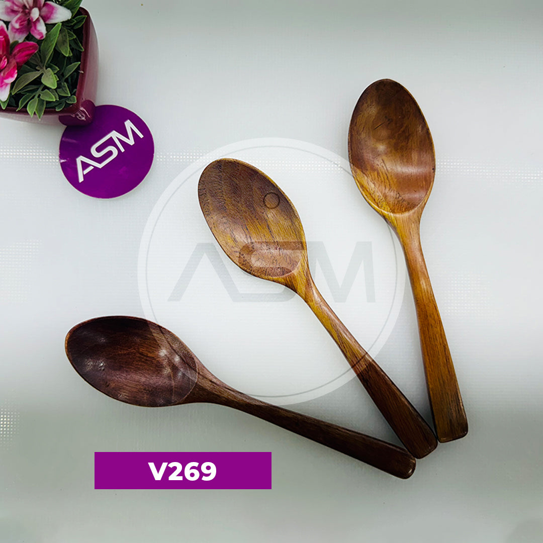 Taxta Qulplu Qaşıq Tək 19 cm