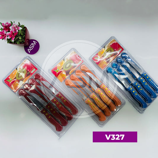 Meyvə Bıçağı Dəri Rəngli 12 ədəd