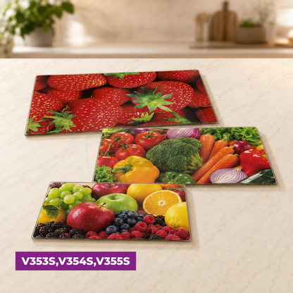 Şüşə Rəngli Doğrama Lövhəsi 35x25