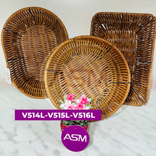 Həsir Çörək Qabı Kvadrat Böyük