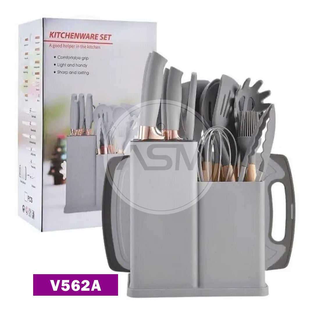 Silikon Qaşıq – Bıçaq Dəsti 19-luq 2 Qablı