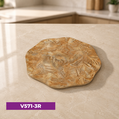Rəngli Taxta Altlıq 16 cm Model 3