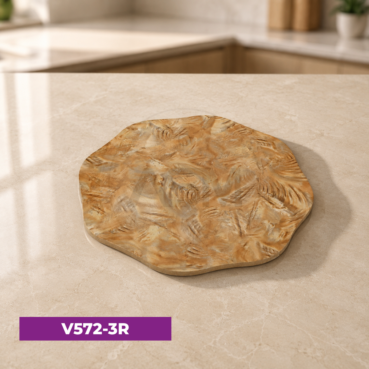 Rəngli Taxta Altlıq 20 cm Model 3