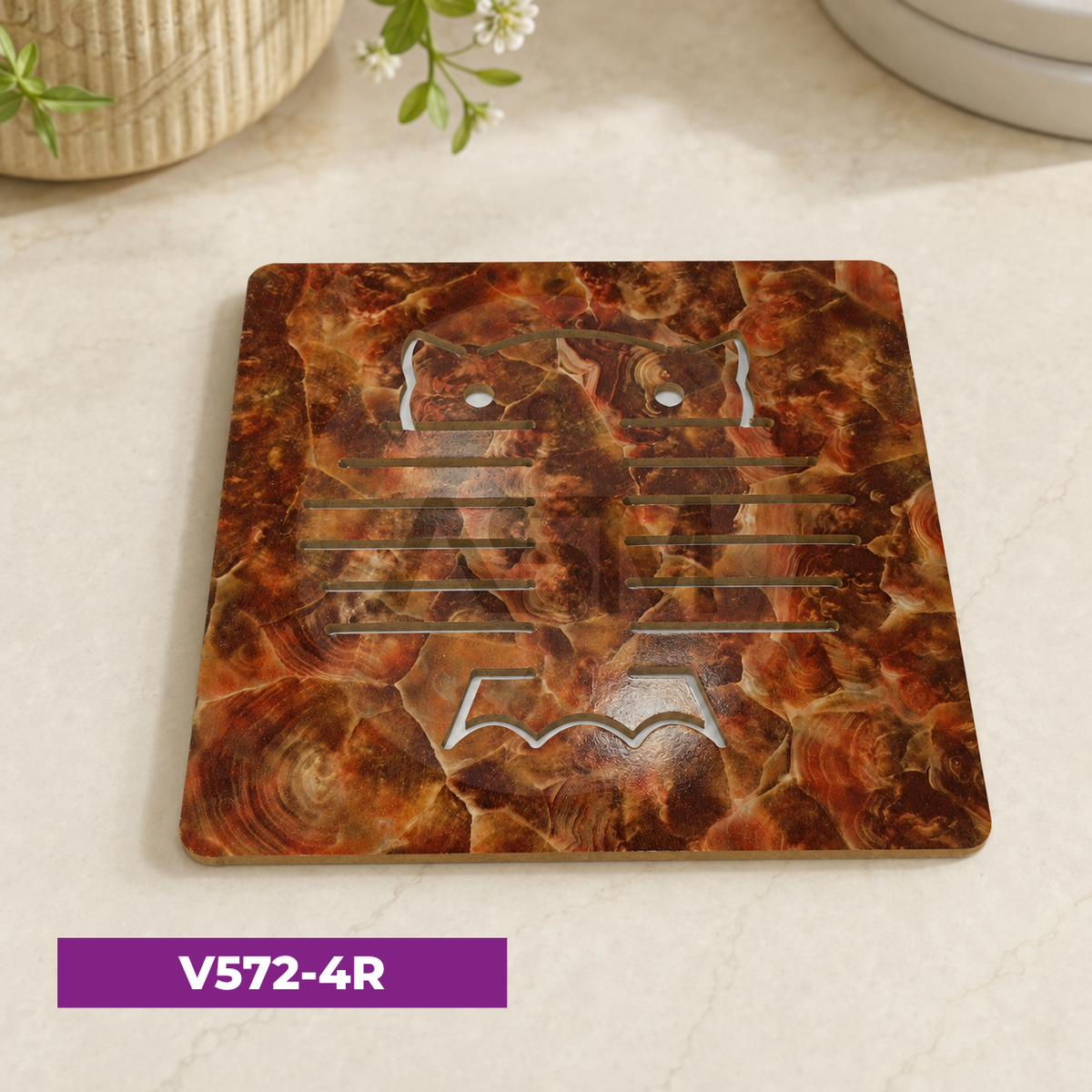 Rəngli Taxta Altlıq 20 cm Model 4