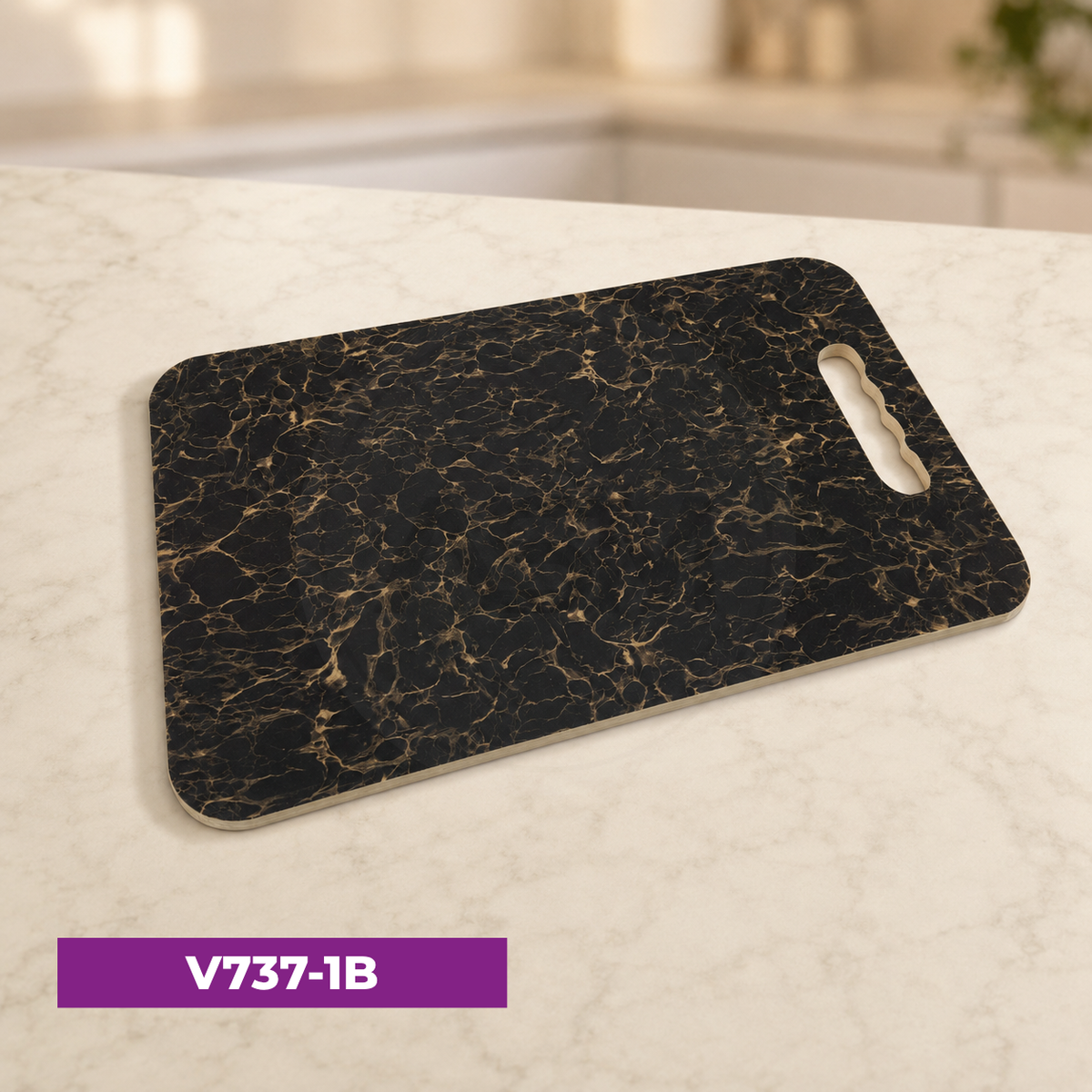 Doğrama Lövhəsi 737 Model Qara Mərmər 28x38