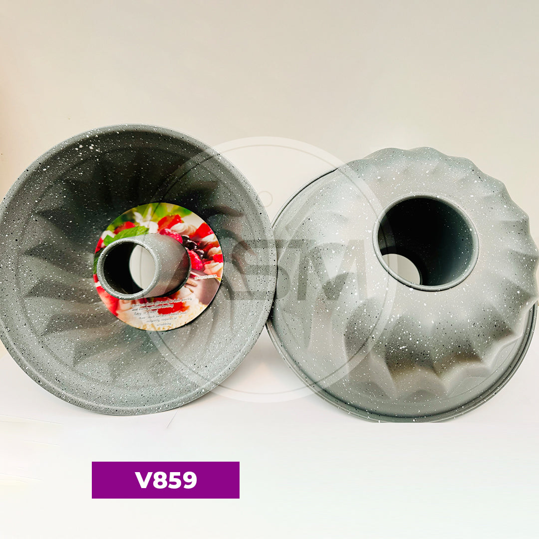 Keks Qabı Mərkəzli İri Boz Parlaq 25,5x10